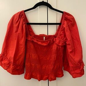 Red Free People top